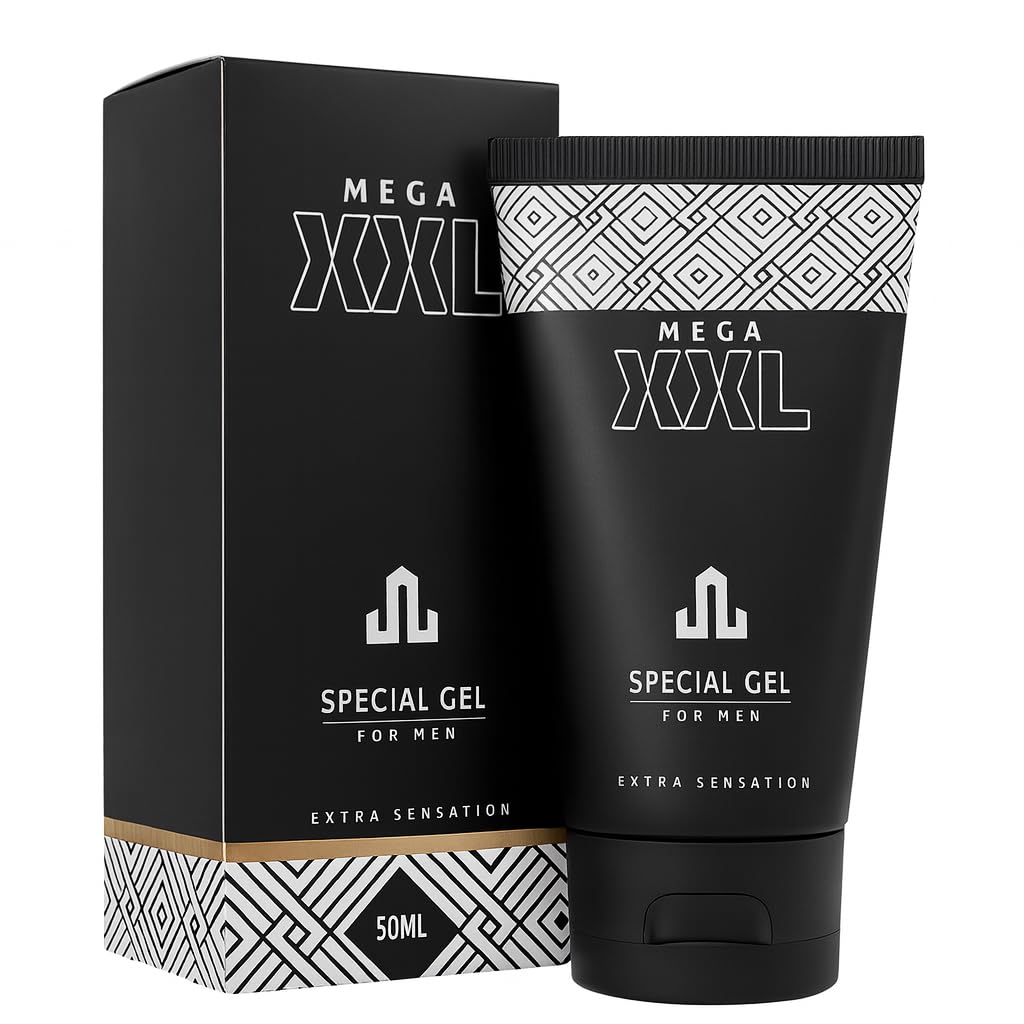 MEGA XXL Gel pour le pénis – 50 ml de crème pour l'agrandissement du pénis – Allonger et épaissir le pénis – Pour plus de longueur, de circonférence et de fermeté – Soin intime efficace pour les