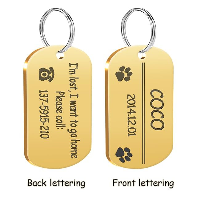 Foto 2 de 5 de Etiqueta De Identificación De Perro Militar De Metal,Accesorios Para Perros,Etiqueta De Nombre De Cachorro…