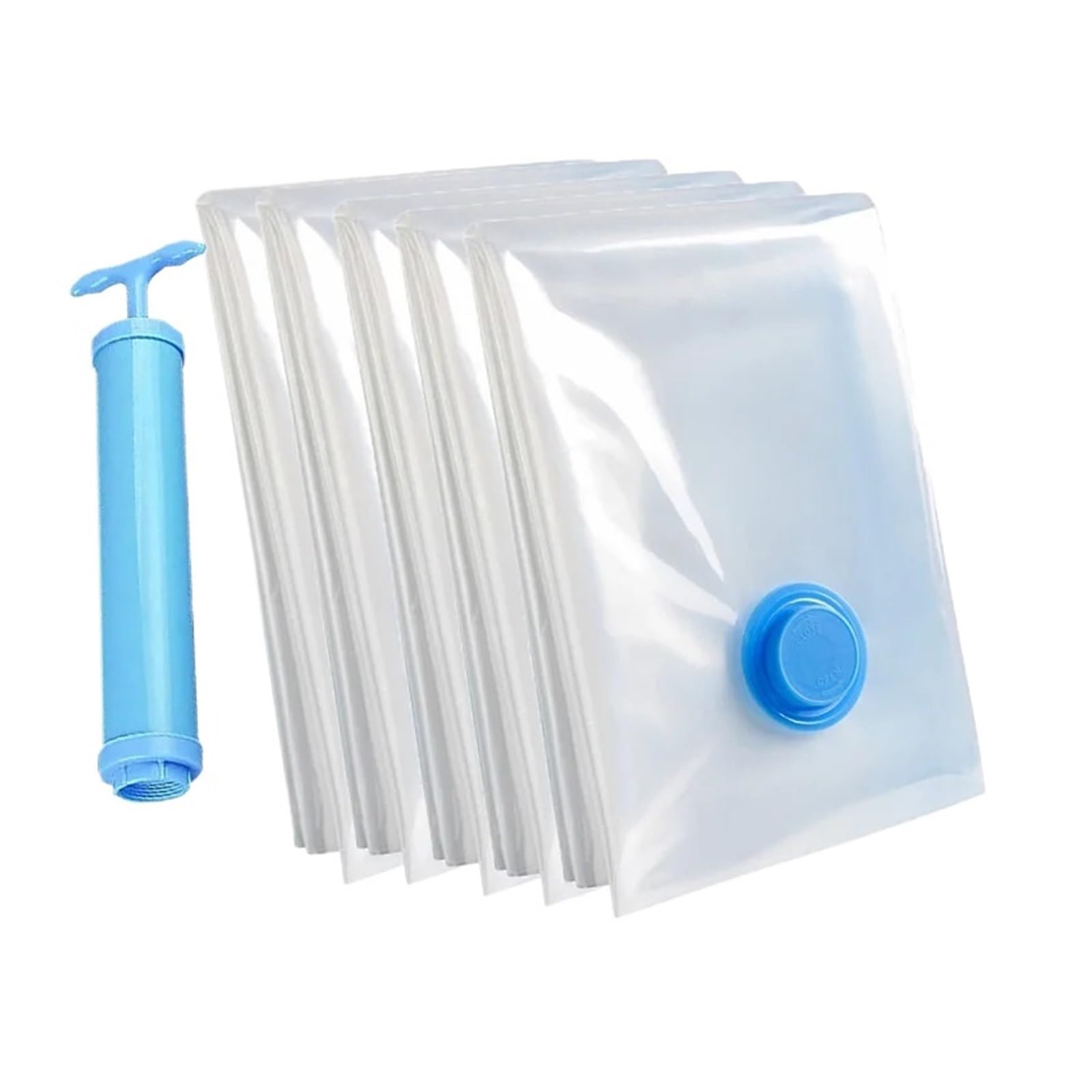 10pcs Vacuum Bag for Clothes, Air with Pump, Travel Essentials, Space Saver Bags for Comforters Blankets Storage Organizer For Travel(80x100cm)