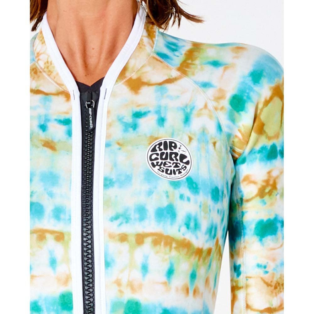 RIP CURL Traje de Neopreno G-Bomb 1mm de Manga Larga Cheeky Shorty para Mujer - Agua Clara - Estiramiento fácil - 100% Neopreno E5