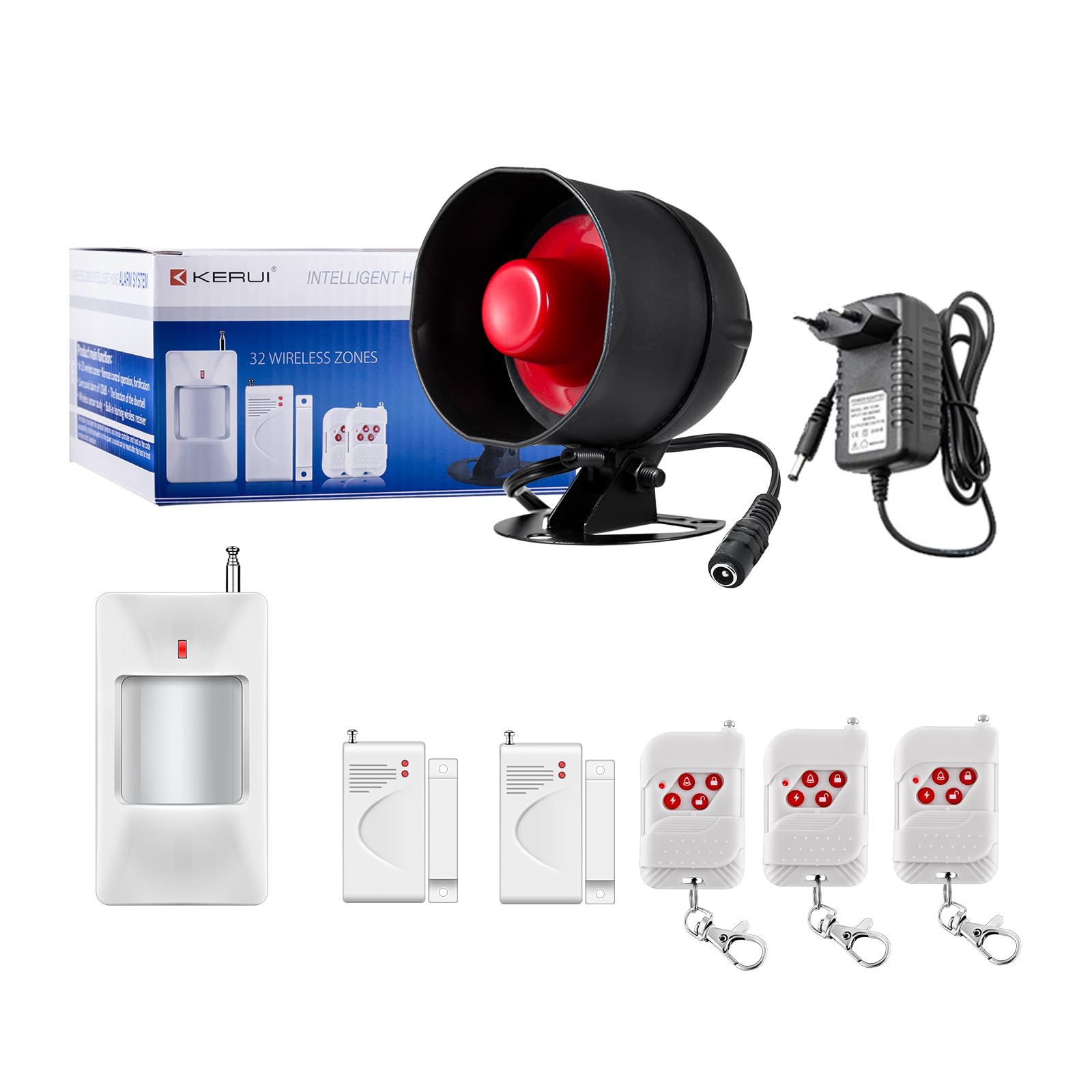 Kit Allarme Casa Wireless HUXGO - 7 Sensori Movimento + 7 Sensori Porte/Finestre, WiFi E GSM 2G - Foto 8