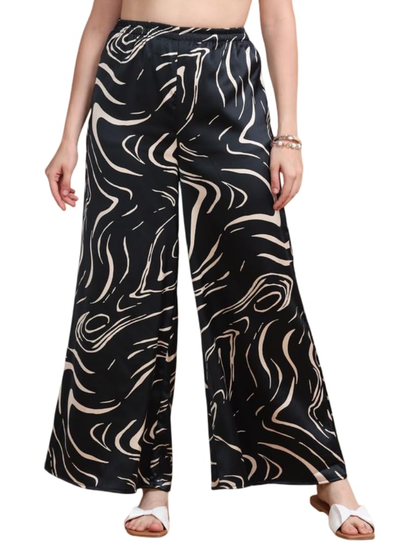 glam & chique Women’s Printed Wide-Leg Pajama with Elasticated Waistband XS-2XL-picture-32