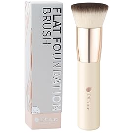 DUcare Foundation Brush,Flat Top Kabuki Brush Synthetic Professional Makeup Brush Liquid Blending Mineral Powder Buffing Stippling Makeup Tools,Beige