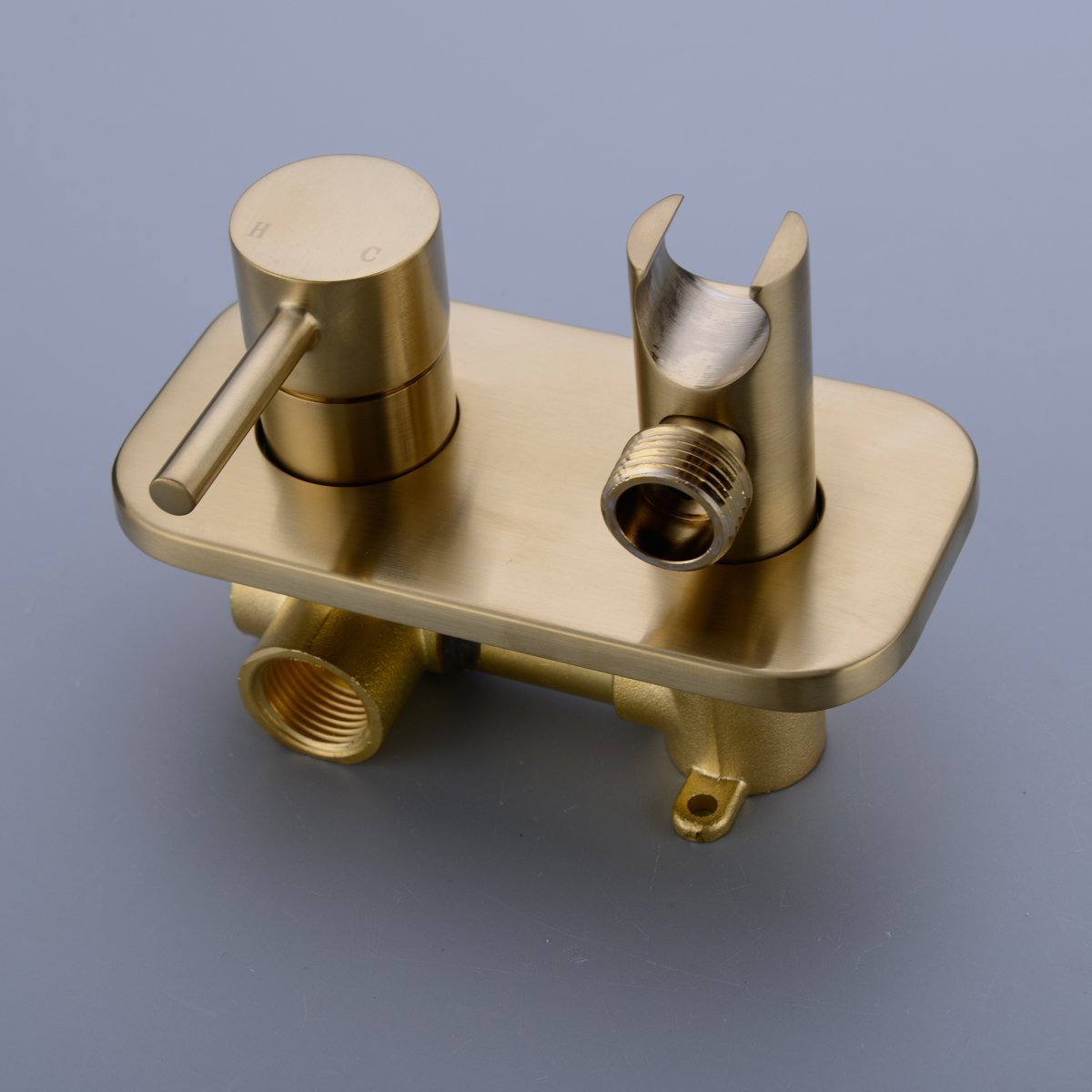 TRUSTMI Bidet-Wasserhahn aus Messing, verdeckt, heißes und kaltes Rührgerät Bidet, gebürstetes Gold