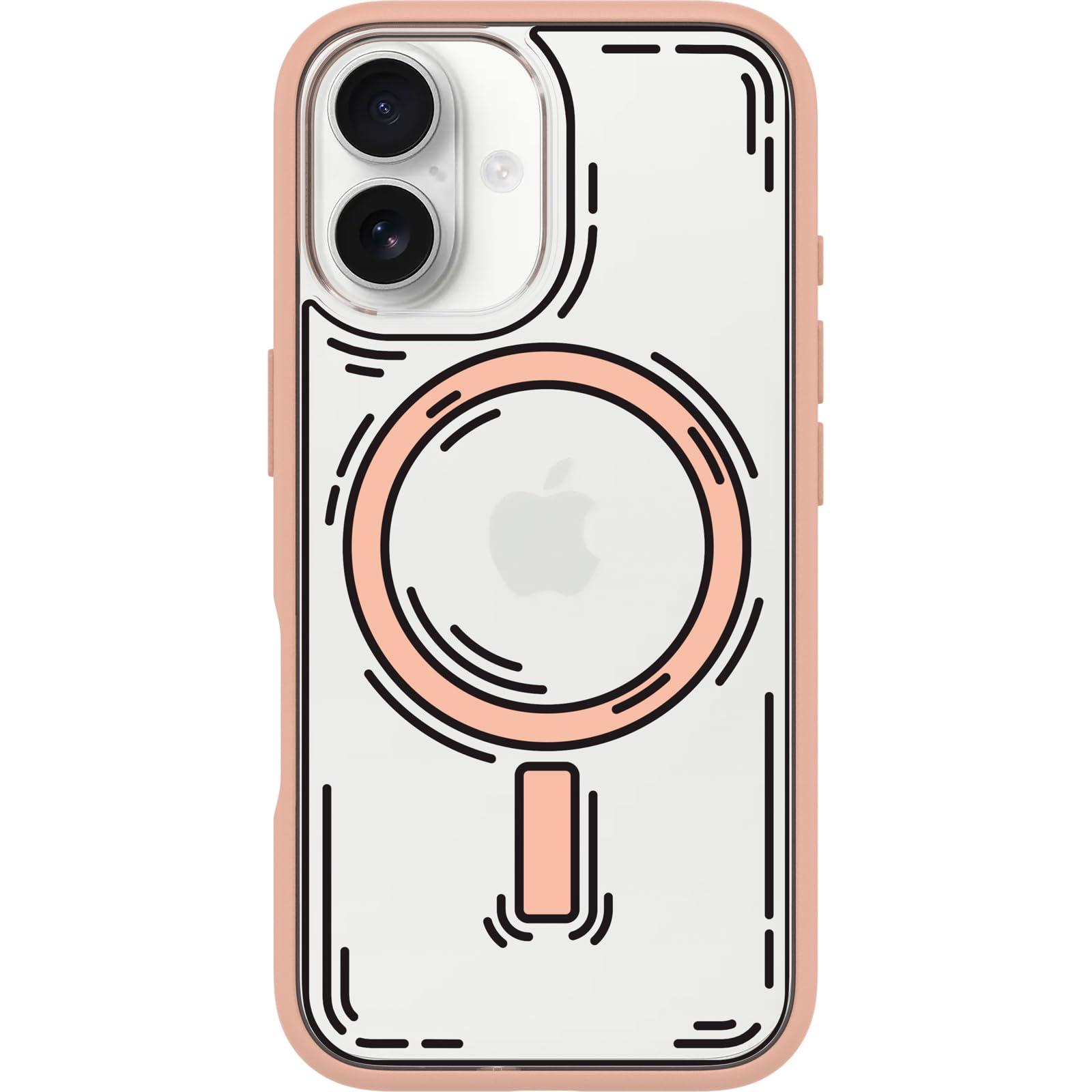 OtterBox iPhone 16 Symmetry Series Clear Case - Doodle Cover