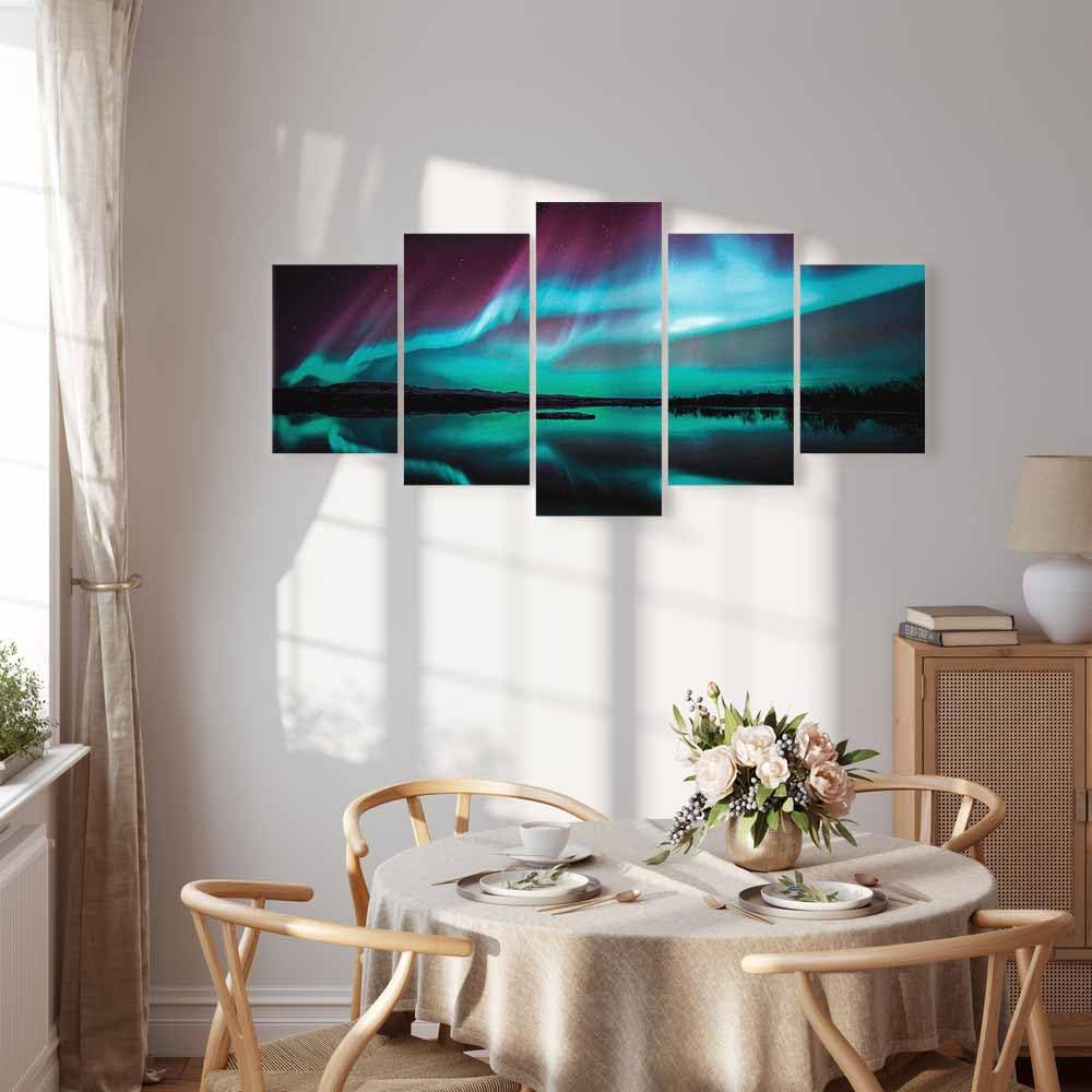 murando - Akustikbild Schallabsorber, 225x112 cm, 5-teilig, Schallschutz | Verbessert Raumakustik, reduziert Hall, ideal fürs Büro oder Wohnzimmer, hochwertige Verarbeitung, schnelle Montage, stilvoll