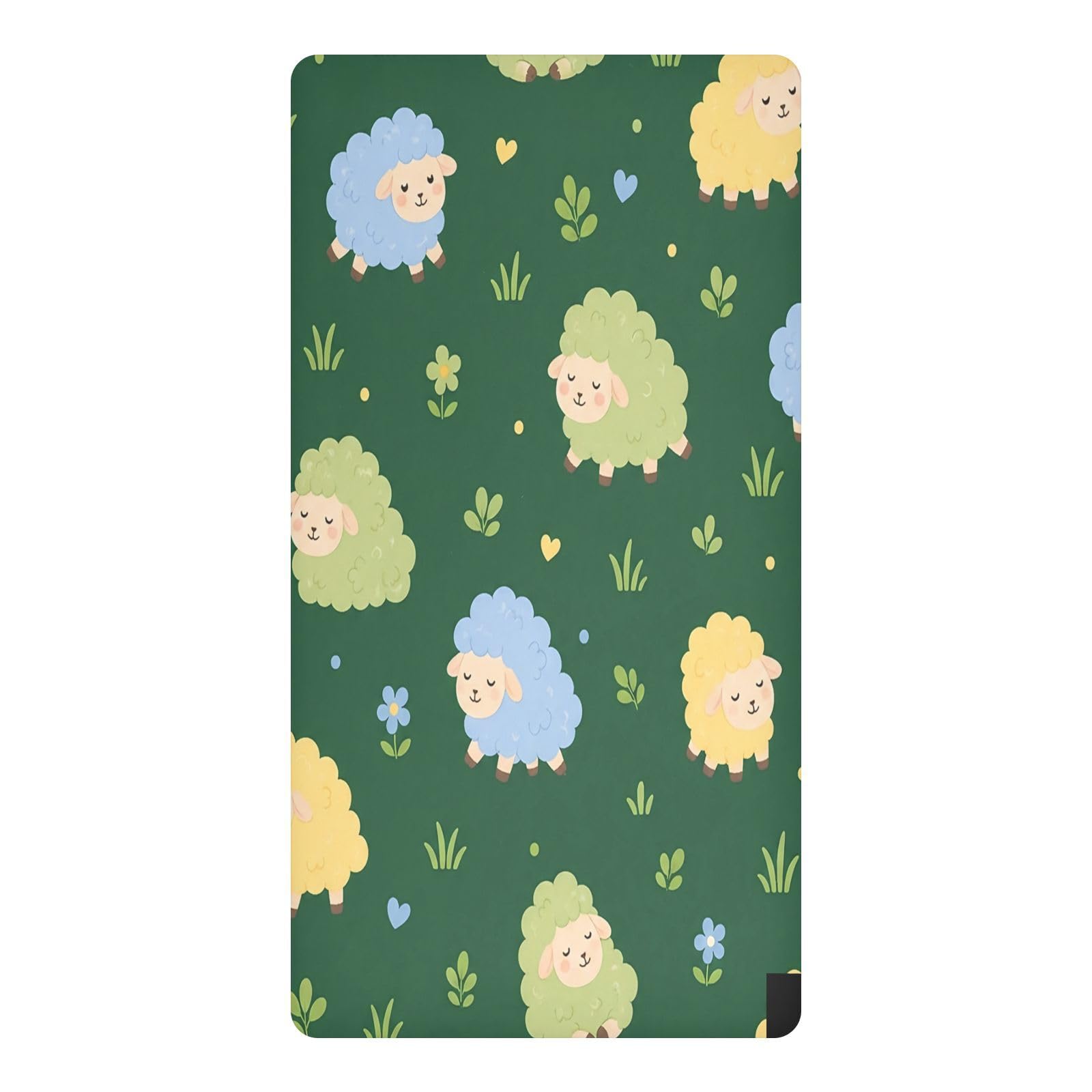 BOESI Meadow Sheep Waterproof Crib Sheet,Fitted Mattress Protector