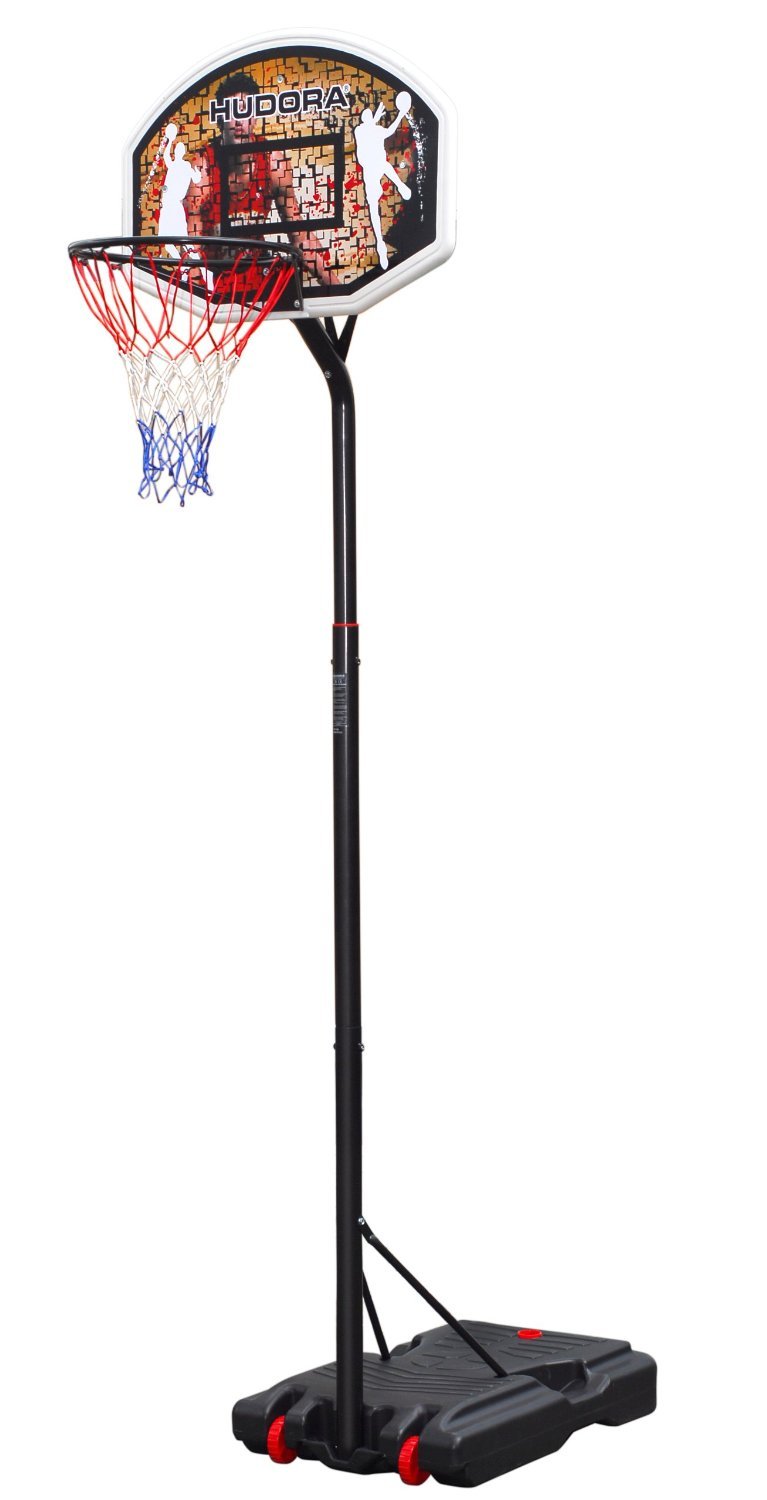 Panier De Basket HUDORA XXL – Hauteur Réglable 260-305 Cm, Mobile, Avec Roues, Socle Remplissable, Extérieur