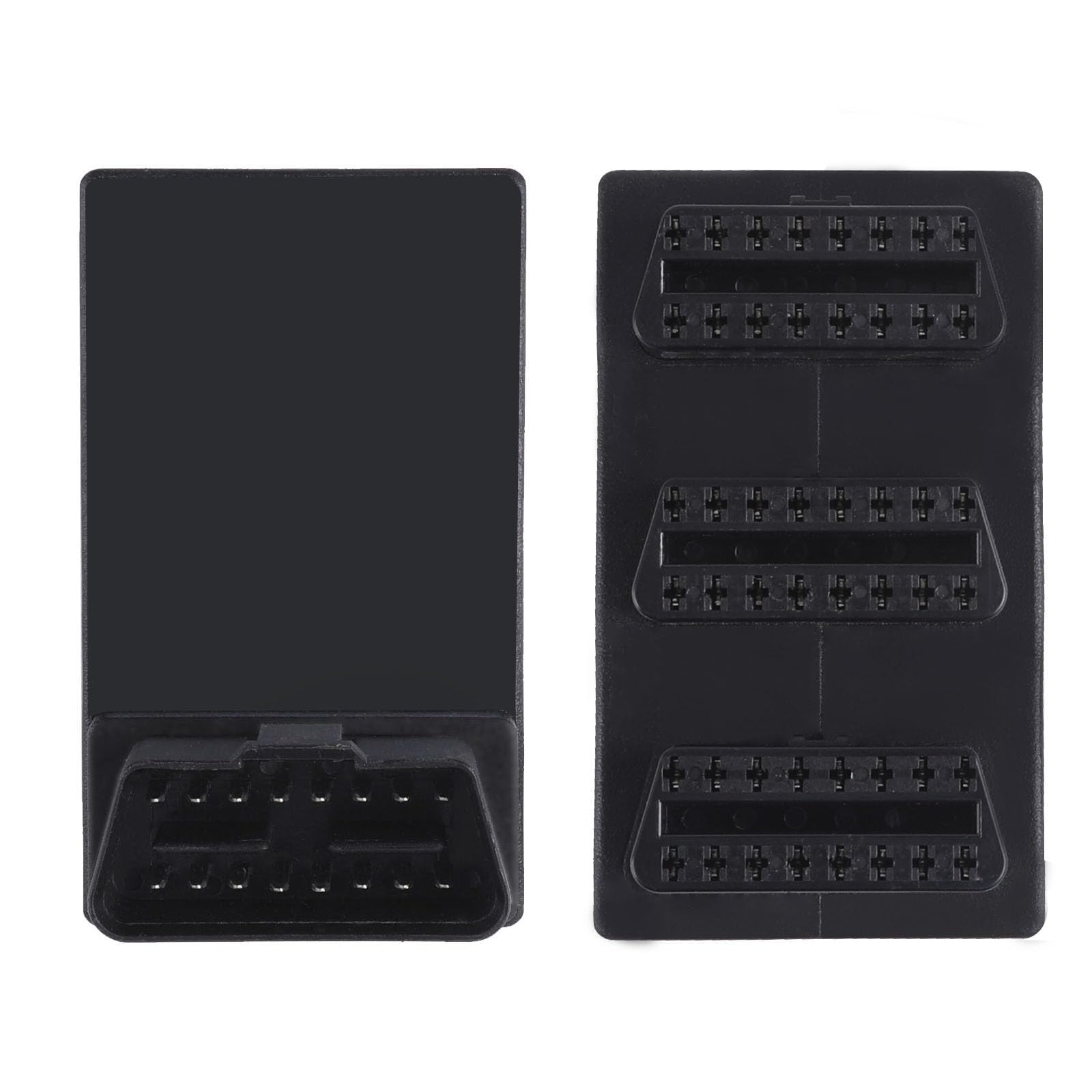 ZIWIMEGO OBD2 OBDII Full 16 Pin Male to 3 Female Adapter 1 to 3 Port Extension Converter for All Standard OBD2 Devices Diagnostic Extender Connector