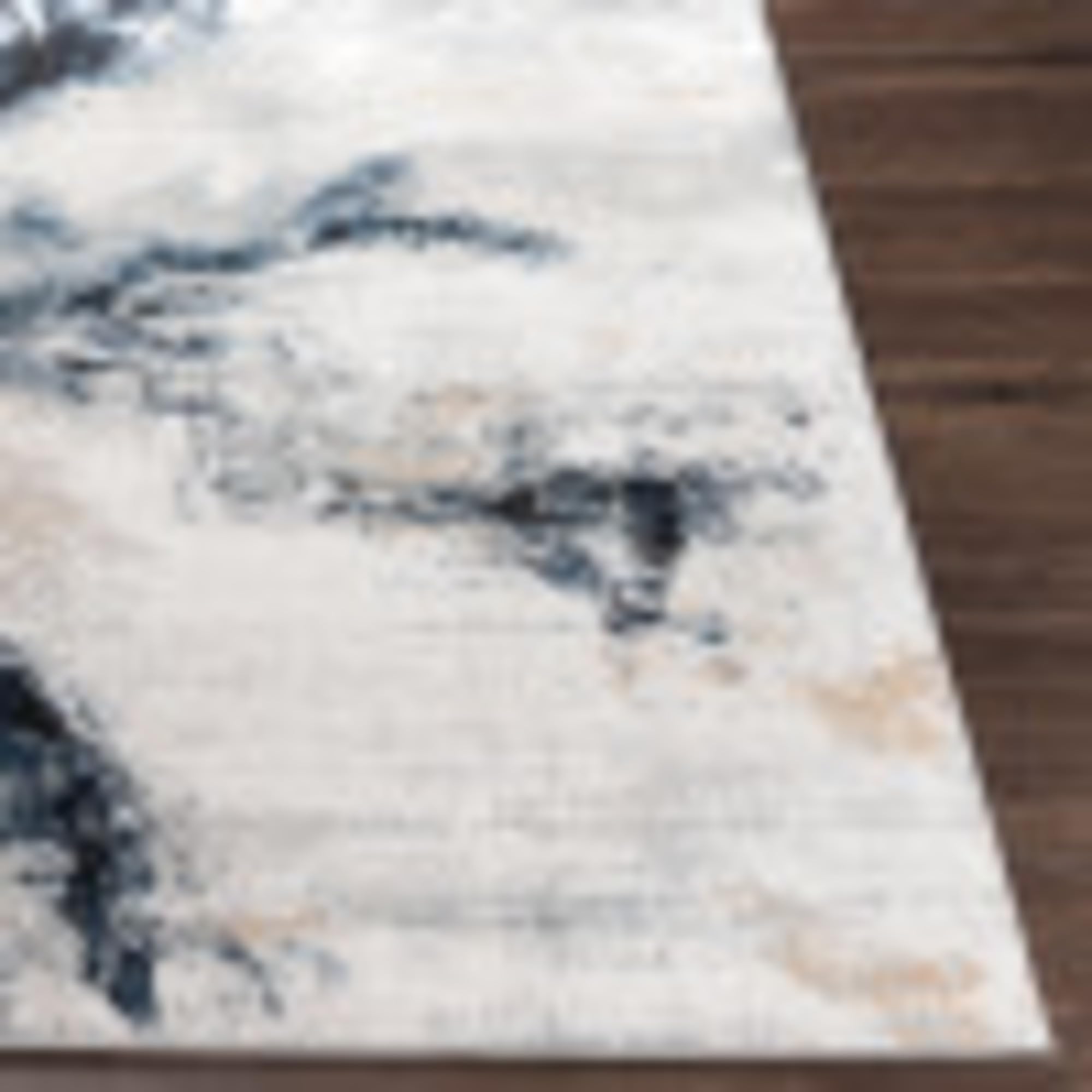 Livabliss New York Tappeto Salotto Moderno Astratto Tappeto Soggiorno, Camera da Letto, Pranzo Moderni Tappeti Effetto Marmo, Morbido e Pelo Corto, Ampio 160x220 cm, Blu, Grigio e Beige