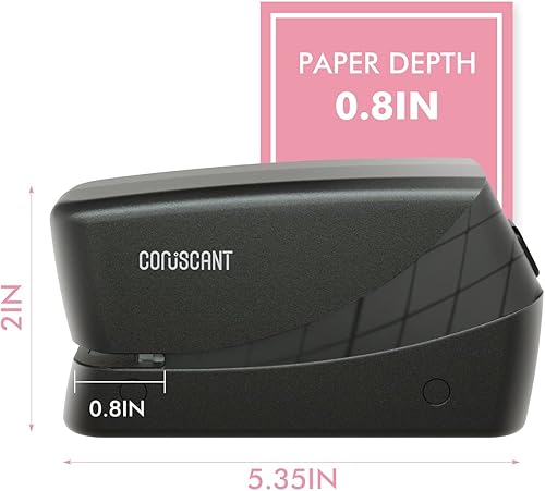 Miniatura 2 de Coruscant Engrapadora eléctrica, engrapadora de escritorio resistente, incluye 2000 grapas y 1 removedor de grapas, engrapadora automática sin