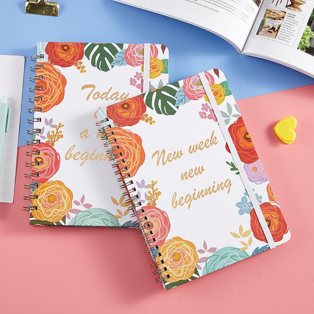 Notebook A5 Squisito Notebook Piano Giornaliero Diario 165x215mm Inglese Autodisciplina Blocco note Programma Bobina Blocco note Personalizzato per Diario Studente