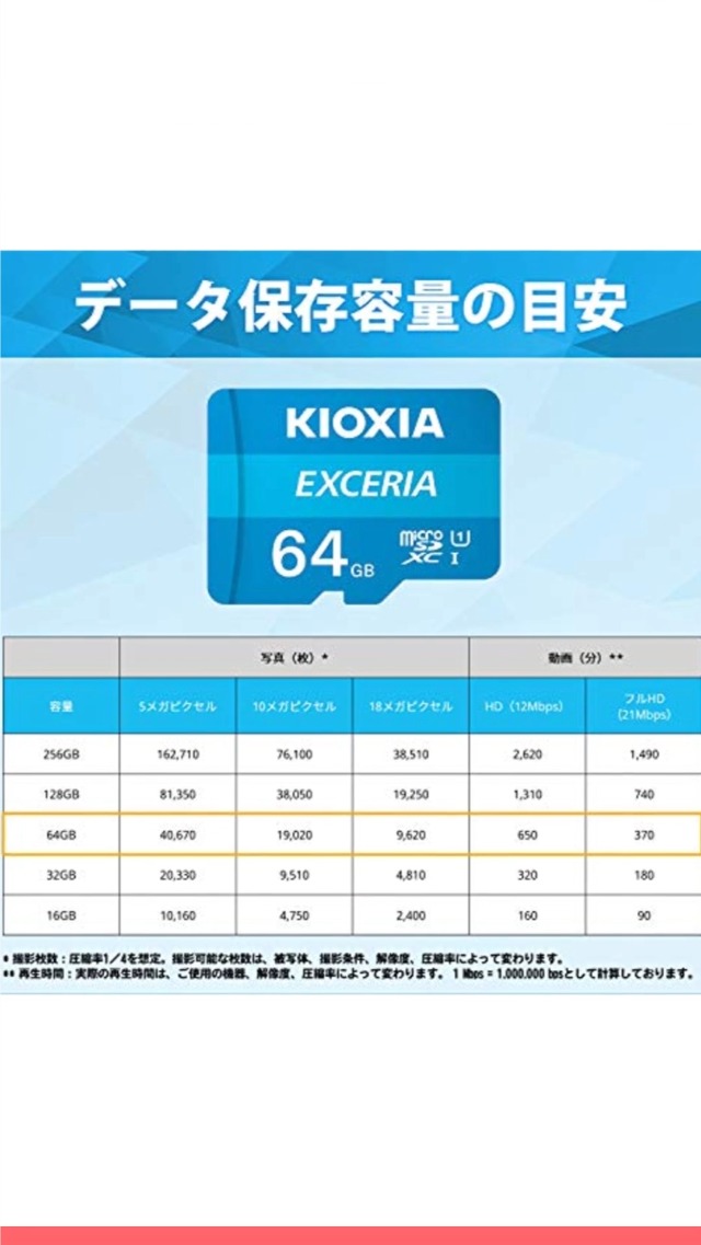 キオクシア microSD 64GB Nintendo Switch動作確認済