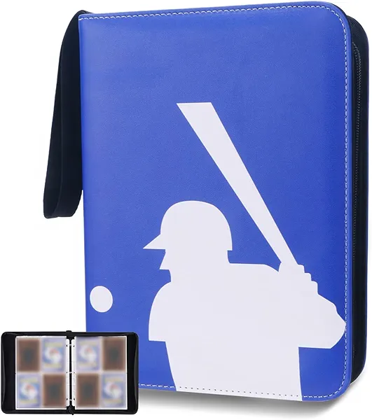 Collectible Trading Card Albums, Protective Sleeves, 4-Pocket Binder, 400 Pockets Case Holder for TCG, Sports Cards