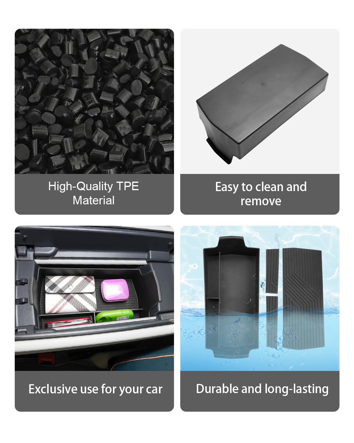 GAFAT Compatibel met VW ID.7 2024 2025 2026 15 Middenconsole Opbergbox, Achter het Scherm, ID7 2024 Organizer Tray voor 15 Discover Pro Max, ID.7