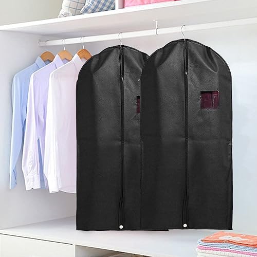 Miniatura 4 de XBWEI - Juego de 5 fundas de ropa a prueba de polvo, bolsas de ropa transpirables con cremallera, cubierta de polvo, bolsas de almacenamiento para