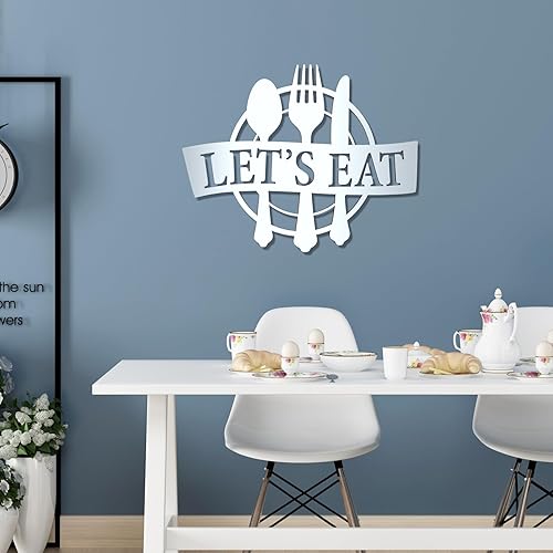 Miniatura 2 de Letrero de cocina con texto en 3D, espejo decorativo moderno para el hogar, decoración de pared recortada para cocina o comedor (moderno)
