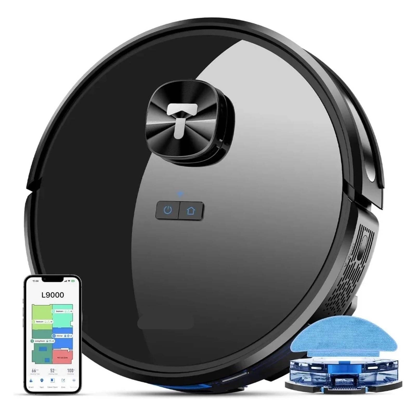 EWsdsfs Robot Vacuum and Mop Combo, LiDAR Navigation, 4000Pa Robotic Vacuum Cleaner, Up to 150Mins, Smart Mapping