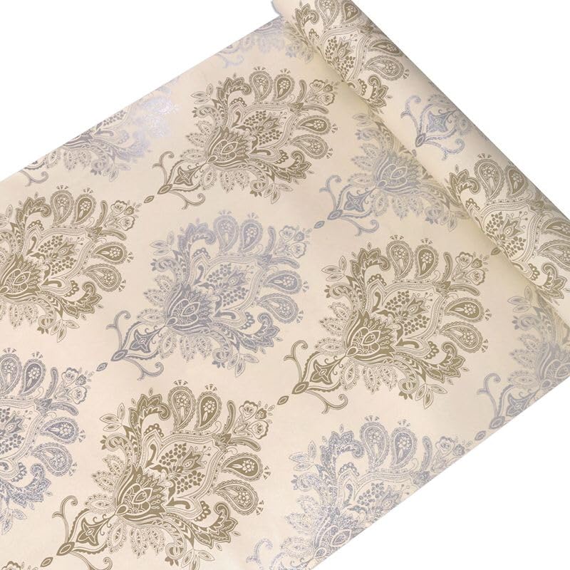 SV COLLECTIONS 200 x 45 CM Silver Green Damask SELF Adhesive Wallpaper for Hall Living Room Peel and Stick Vinyl Wallpaper - 9 SQFT Approx (B0D7CWM4GZ) Amazon Price History, Amazon Price Tracker