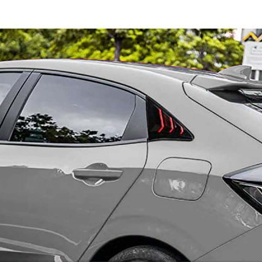 Civic Hatchback Accessories Carbon Fiber Rear Window Louvers For Type R ...
