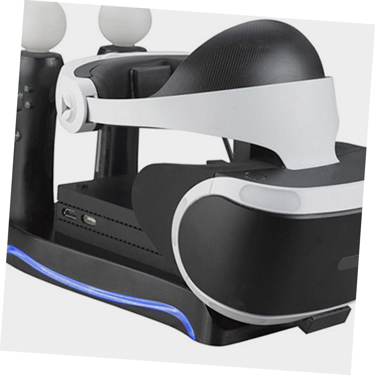 SHINEOFI Soporte de Carga para Control y Gafas de Realidad Virtual, Base Organizadora de Abs Negro, Ahorro de Espacio para Juegos