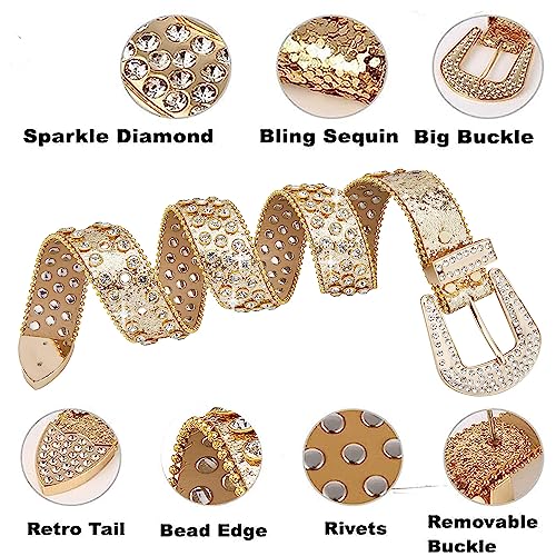 Studded Rhinestone Belts For Men Women Luxury BB Belt Y2K Bling Design Leather Shiny Diamond Christmas Gifts Belt4