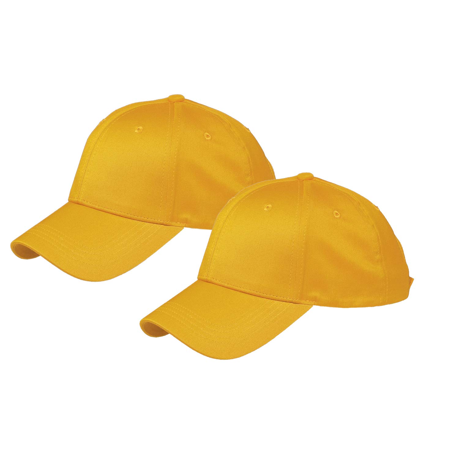 Marky G Apparel6-Panel Structured Twill Cap (2 Pack), Athletic Gold, OS, White