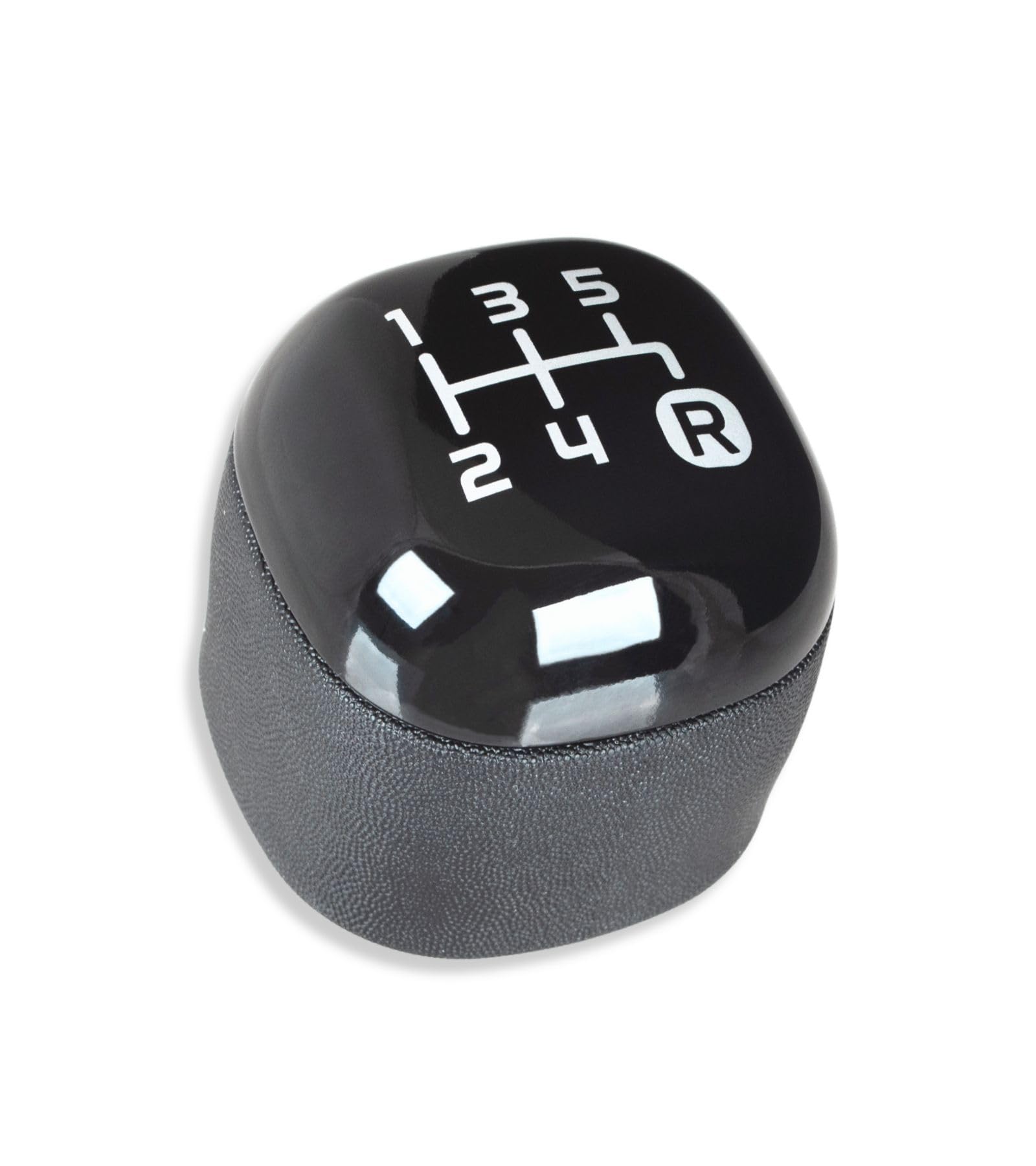 1neiSmartech 5-Speed Gear Shift Knob Gear Shifter, Black Compatible Only with Fiat Panda 2012+ Third Generation OEM Code 502942700, Easy Installation, Elegant Design