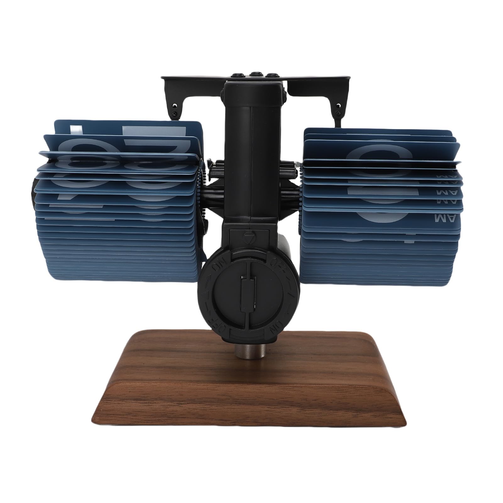 Pissente Reloj Digital Abatible con Pilas, Base de Madera de Acero Inoxidable, Reloj de Escritorio Fácil de Leer para Sala de Estar, Oficina, Estudio, Artículo de Colección, Acero Inoxidable 304,