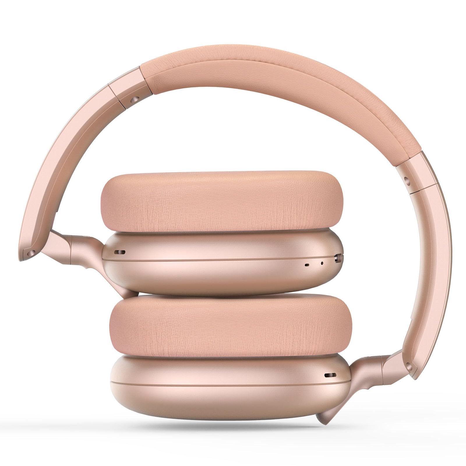 Auriculares C6 con Cancelación Activa de Ruido, Auriculares Bluetooth Over-Ear Inalámbricos, Diseño Ligero y Plegable con Copas Profundas para Bass Potente y Ajuste Cómodo, Color Rose or