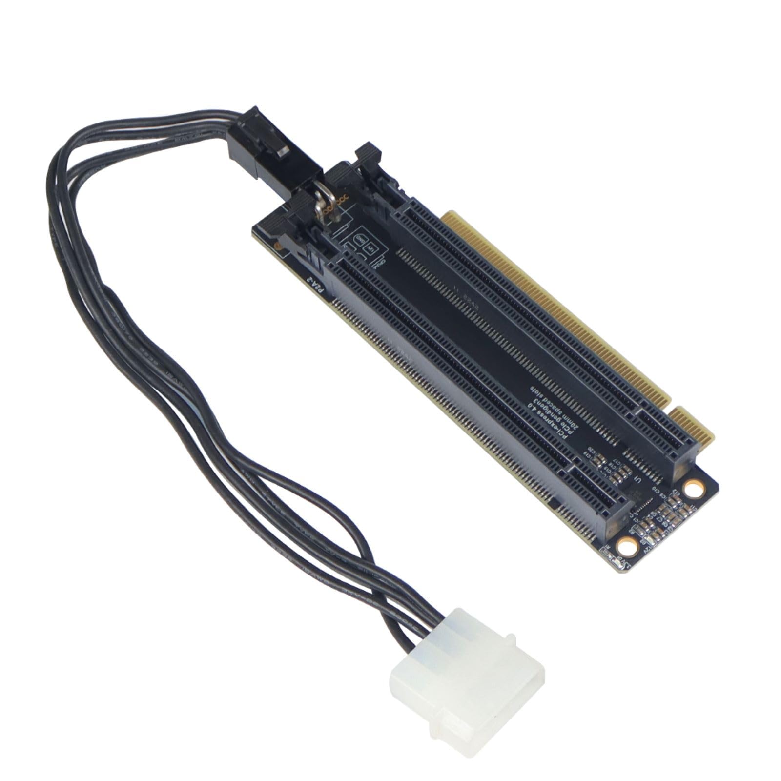 Tarjeta de expansión PCI-E 4.0 x16 1 a 2 GEN4 GEN3 Split Cads configurables como divisor de reloj IC de modo X8X8 1 a 2