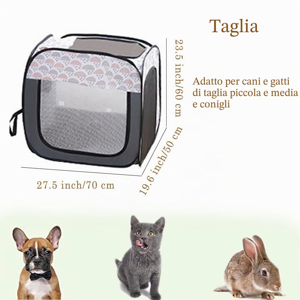 Gabbia per asciugare i peli di cani e gatti, pieghevole, per asciugare i peli degli animali domestici, per la pulizia dei capelli, per cani, gatti, conigli