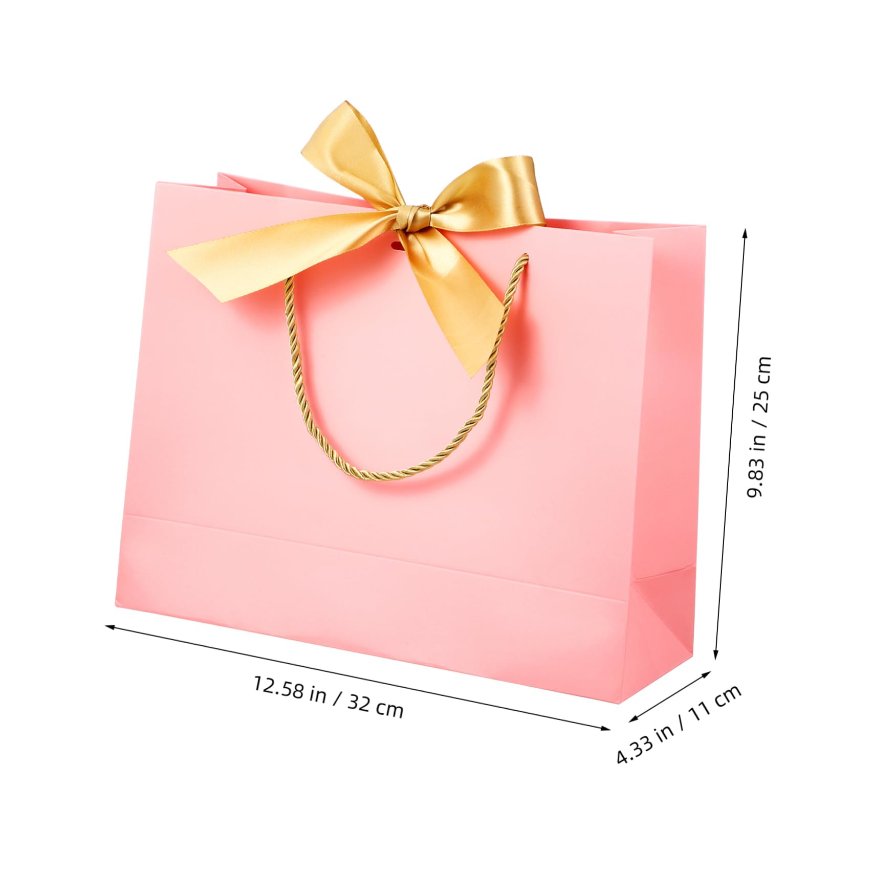 KOMBIUDA 10stücke Teiliges Geschenktüten Mit Bändern Für Hochzeiten Und Feiern Weiße Und Rosa Papiertüten Mit Stabilen Griffen Für Und Feste