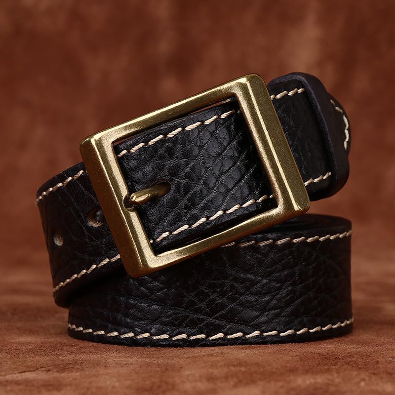 NSTVVEE Men's Women's 5mm Thick Vintage Crocodile Pattern Leather