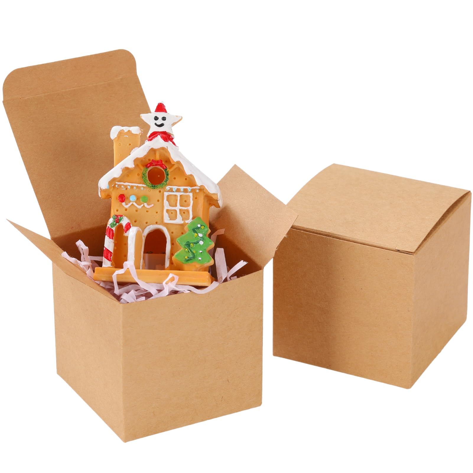 Push-Form-Geschenkboxen – 3 x 3 x 3 Mini-Geschenkboxen mit Deckel und Keksbox für Süßigkeiten- und Kerzenverpackungen – einfache Montage, Würfelboxen für Weihnachten, Geschenke, Basteln, Partyzubehör