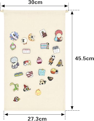 Miniatura 5 de Broche colgante de pared, estuche de almacenamiento de joyas, soporte de exhibición de lienzo, soporte de pancarta, aretes, collar, pin con