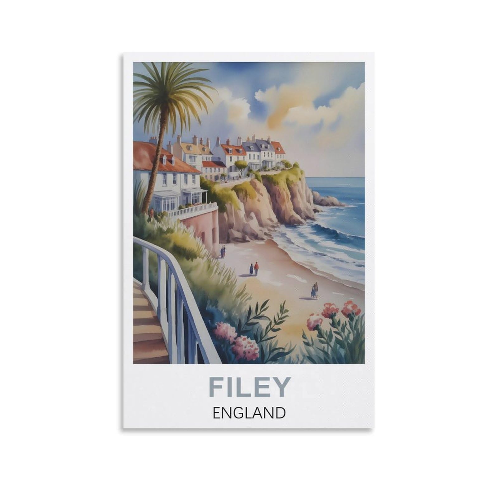 EZMLFA 5D Diamond Art Kits for Beginner,Filey England Kits for Adults and Kids, Full Drill Round Rhinestone Paint with Diamonds,DIY 5D Diamond Art 40x40cm