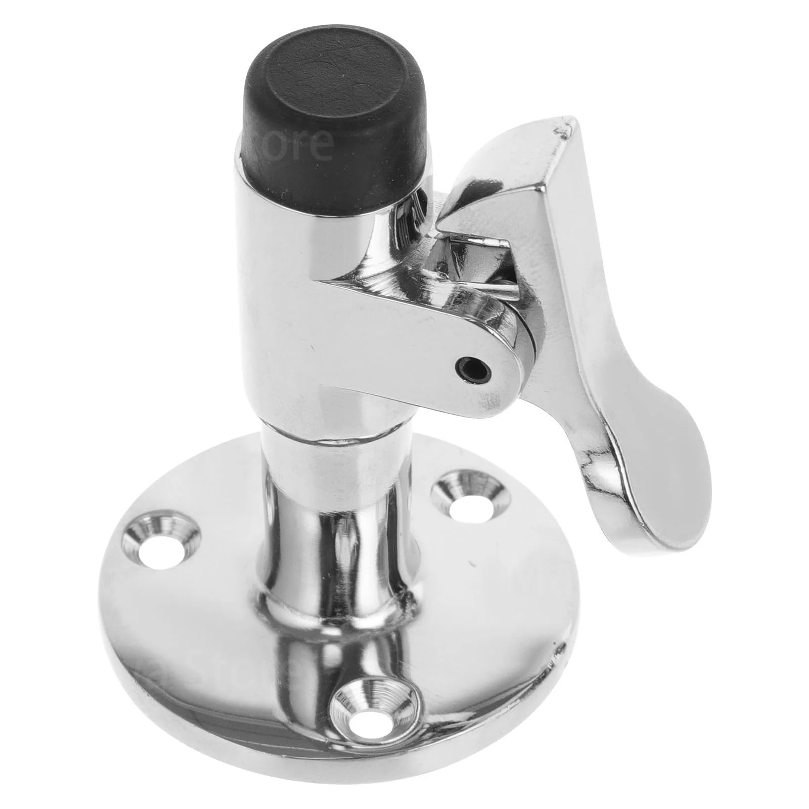 4 pomelli per porta, anti-vento, lucidati, fermaporta, fermo, liscio, con gancio, robusto supporto di fissaggio, color argento, anti-collisione, silenzioso, per pavimento, autobloccante