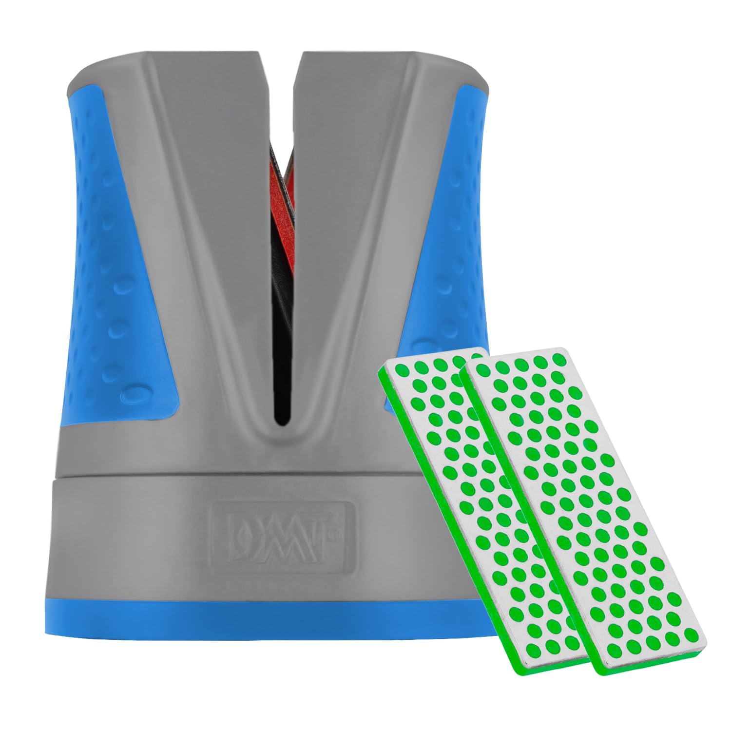 DMT SimpleSharp Blau Bundle Fein & Extrafein | Diamant Messerschärfer für rasiermesserscharfe Klingen mit perfektem Schleifwinkel | Schärft Messer beidseitig mit extraharten Diamant-Steinen