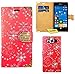 Produktbild FoneExpert® Microsoft Lumia 950 Handy Tasche, Bling Luxus Diamant Hülle Wallet Case Cover Hüllen Etui Ledertasche Premium Lederhülle Schutzhülle für Microsoft Lumia 950 (Rot)
