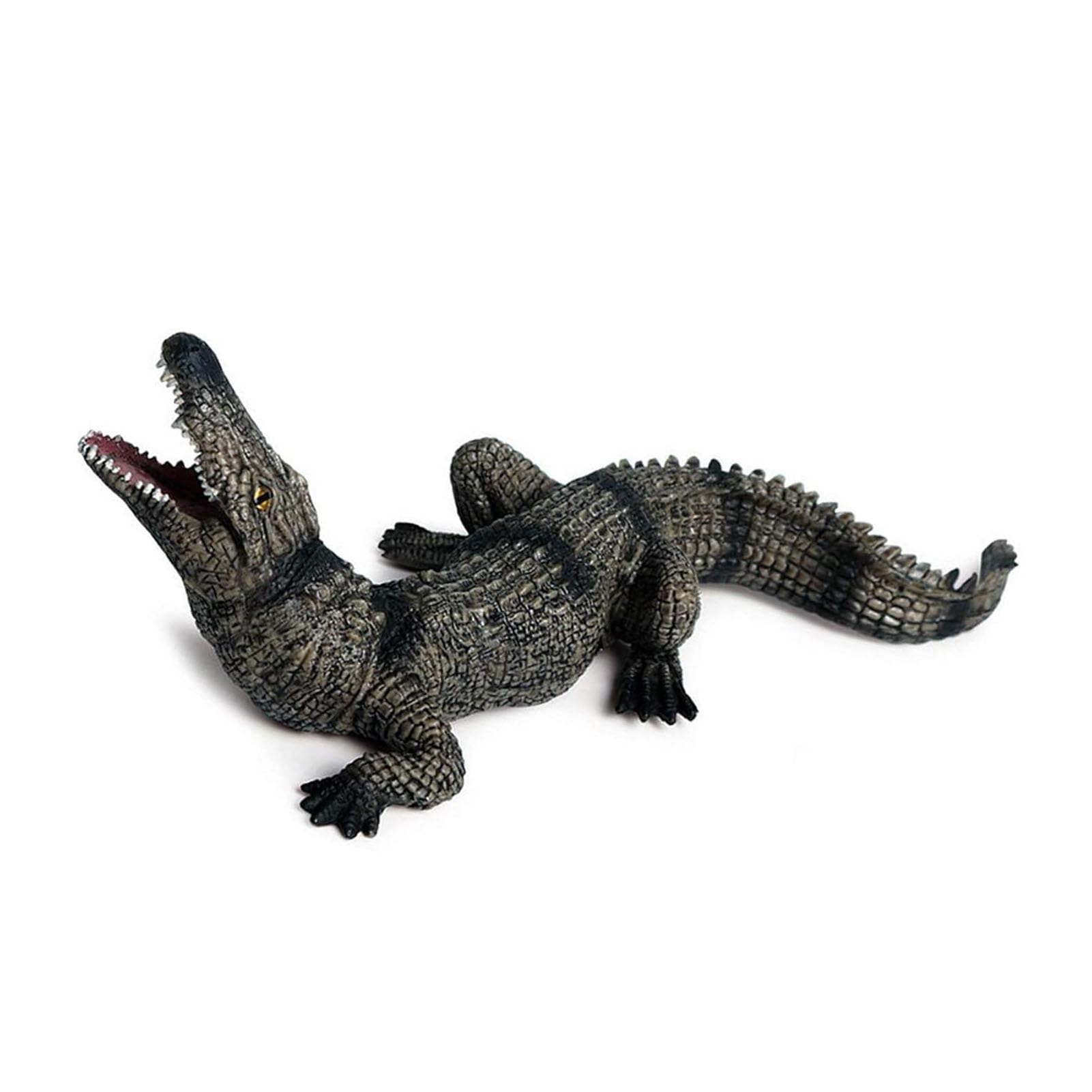 JOUFNING Art Statue - Ornament Sculpture, Shelf Decor Statue, Crocodile Statue, Outdoor Garden Animal Model Sculpture, Home Decoration Ornaments Funny Gifts(A)