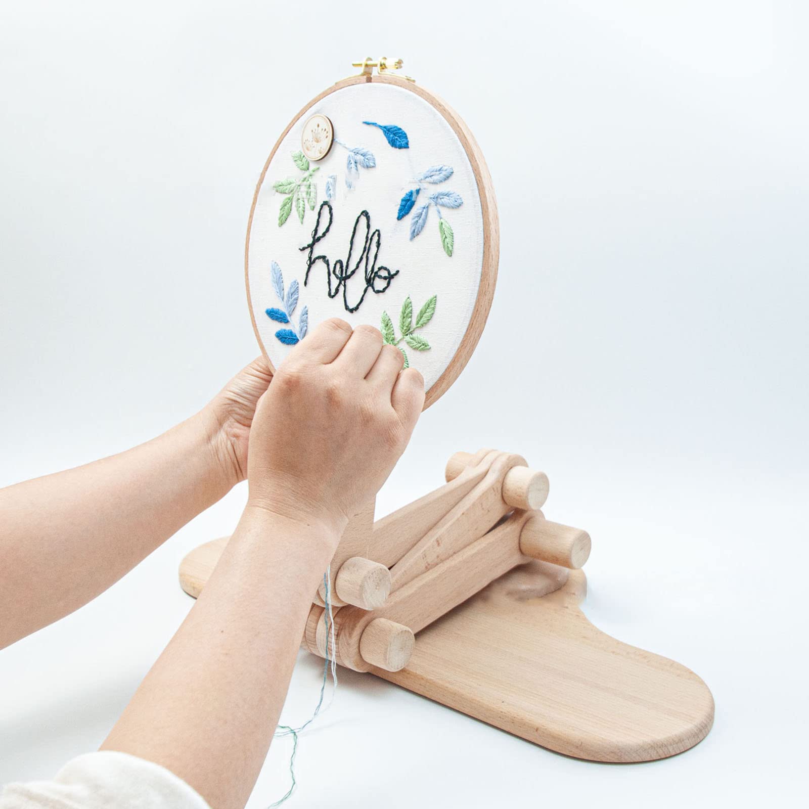 Amazon.co.jp: 木製刺繍フープ刺繍スタンドフープウッド刺繍フープ