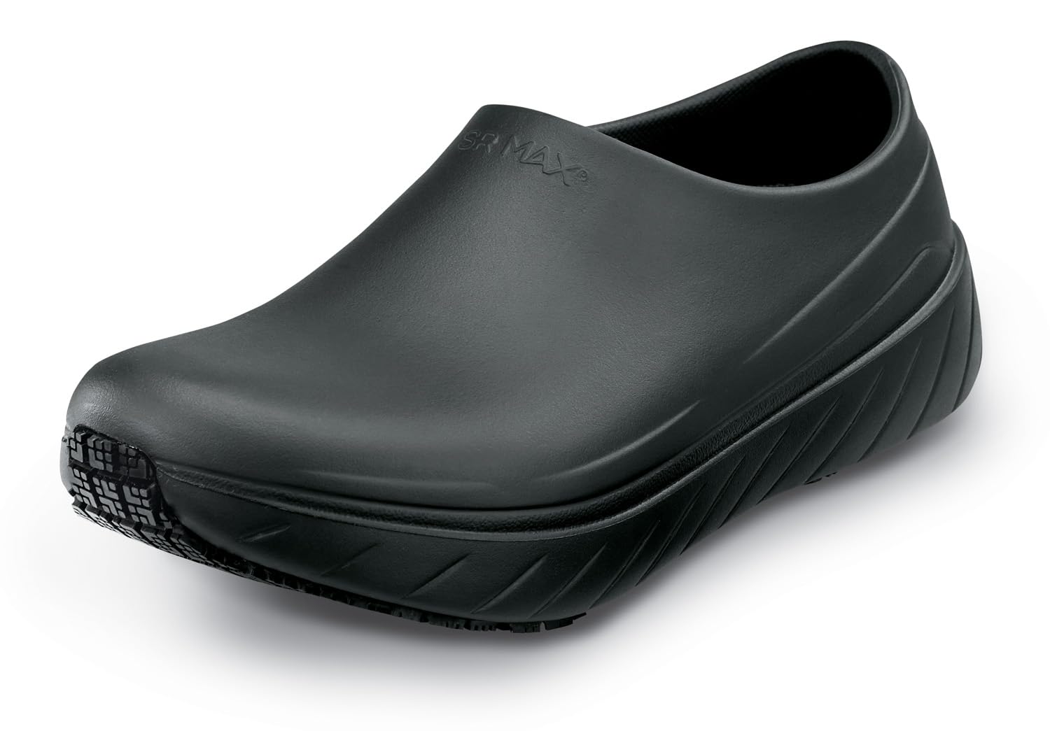 SR Max Gulfport, Men's, Black, Soft Toe, MaxTrax Slip Resistant, Waterproof, Work Clog (15.0 EW)