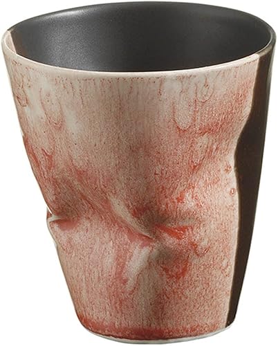 Miniatura 4 de LaModaHome Juego de 2 tazas de café expreso de 140 cc de color crema trituradanegra para oficina, cafetería, mujeres, hombres, adultos, regalos de