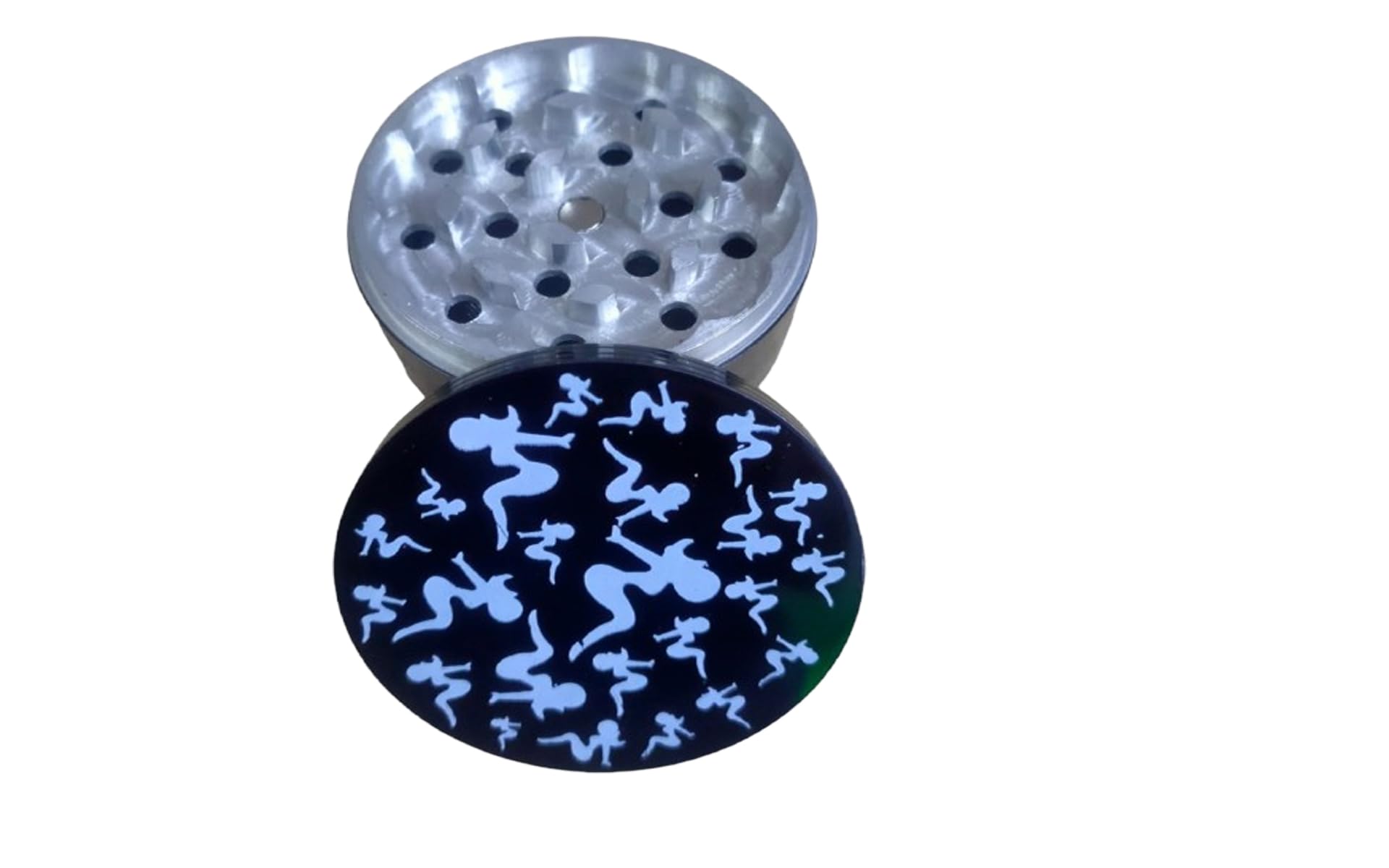 PUFF SMART 3 inch Metal Herb Crusher 4 Piece Spice Herb Grinder with Metal top - 1pcs - Large-image-27