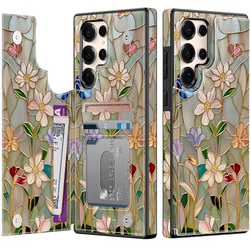 Étui Samsung S25 Ultra contre les chutes et le piratage avec porte-cartes sécurisé femme