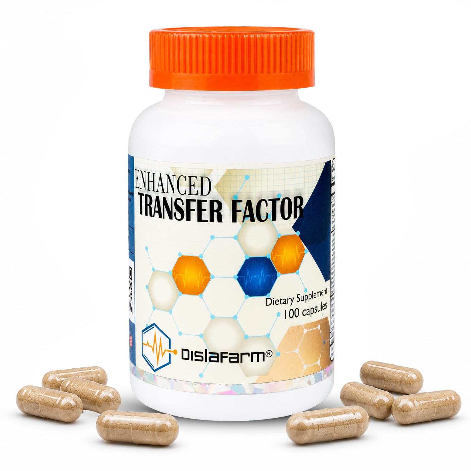 Transfer Factor Enhanced - Supports Immune Function & Daily Wellness | Egg Yolk, Cow Colostrum & Mushrooms Blend, Energy & Nutritional Support | Sourced from New Zealand, Hormone-Free - 100 Capsules