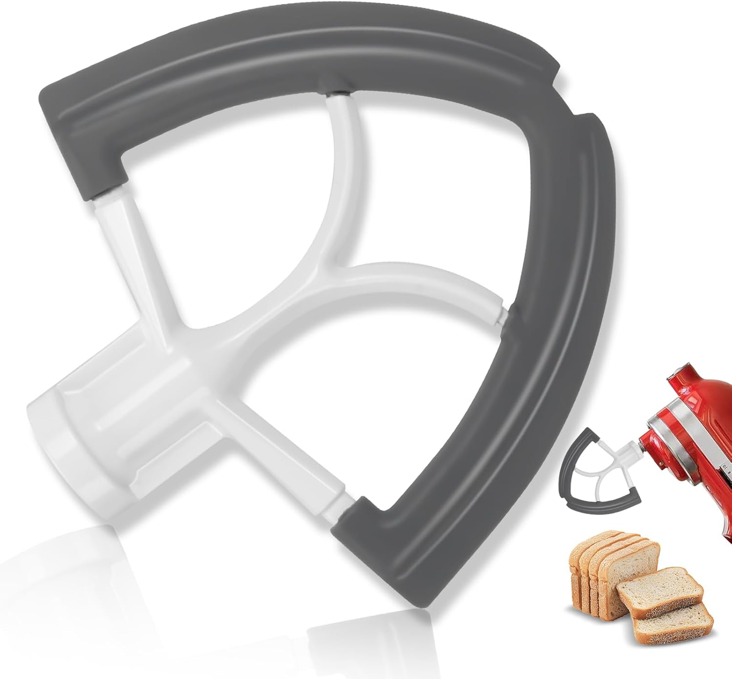 Flex Edge Beater for KitchenAid Tilt Head Stand Mixer, 4.5/5 QT, Silicone Edge Attachment Flex Edge Beater for KitchenAid Tilt Head Stand Mixer, 4.5/5 QT, Silicone Edge Attachment