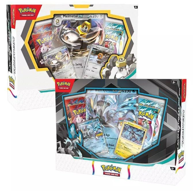 Pokemon TCG Trading Card Game Boxes Black Kyurem ex and Melmetal ex Box 2 Boxes 4 Packs per