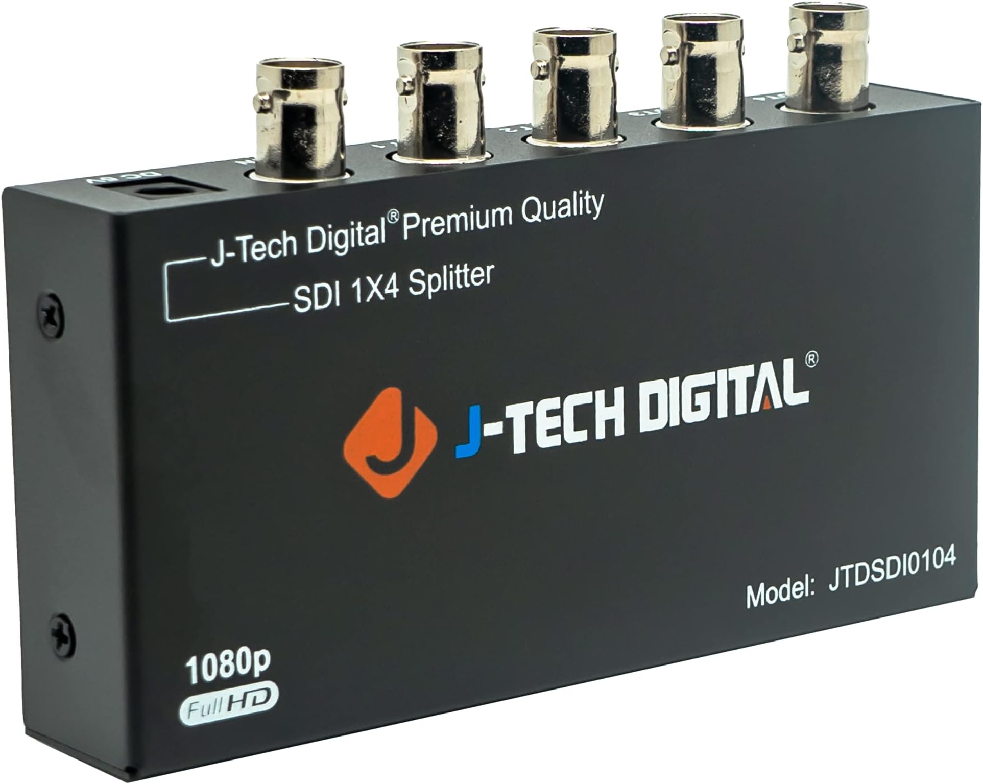 J-Tech Digital SDI Splitter | 1 Input, 4 Outputs | Supports 1320ft. | Compatible with SD, HD, 3G-SDI for Cameras, Monitors